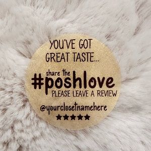 100pc Customized Poshmark stickers. Your closet name will be added to sticker.